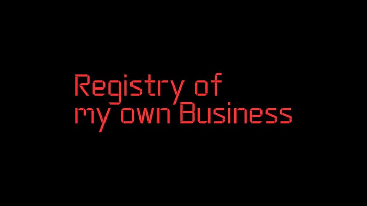 Registry of my own Business